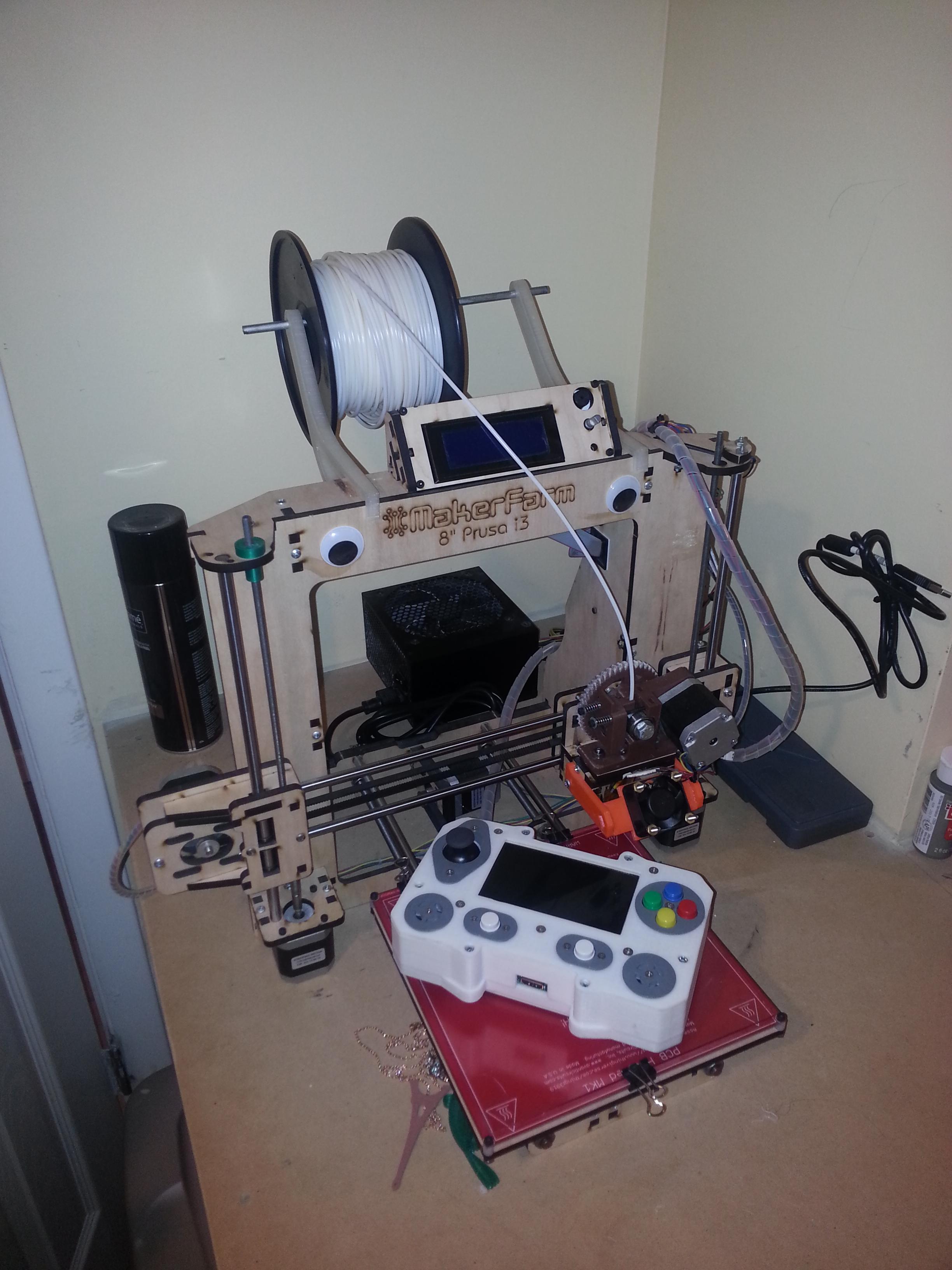 3D printer Here is the printer used to create the case.